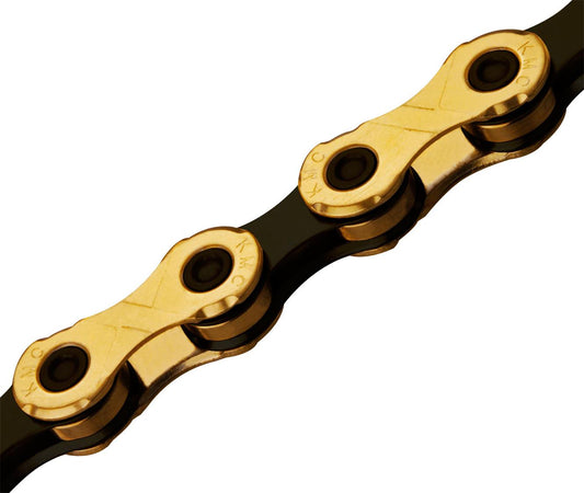 CHAIN KMC 'X12' 12SPD 1/2" x 11/128" TI-N GOLD/BLACK 126 LINKS