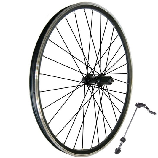 REAR 29" ALLOY RIM ALLOY HUB 8/9/10SP CASSETTE QR BLACK (EA)