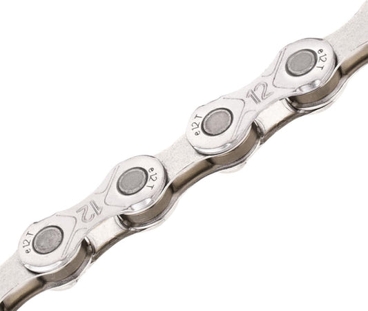 CHAIN KMC 'e12' 12SPD 1/2" x 11/128" SILVER/SILVER 130 LINKS