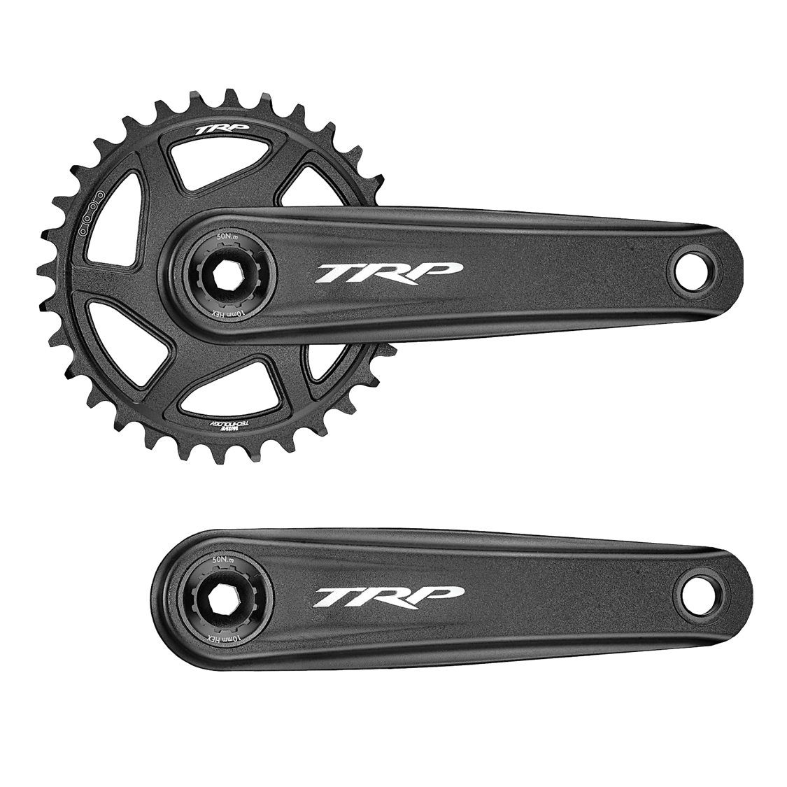 TRP Aluminum Crank (CK-8050), 170mm/ 68 & 73, Sandblasted Black