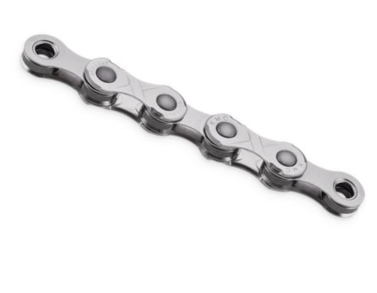 CHAIN KMC eGLIDE 9,10,11SPD 1/2" x 11/128" SILVER/SILVER 118 LINKS (SUITS SHIMANO CUES)