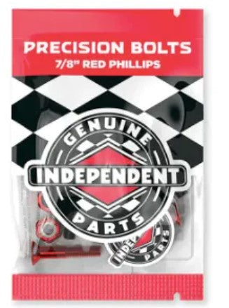 INDEPENDANT - PHILLIPS BOLTS 7/8IN BLACK/RED SINGLE