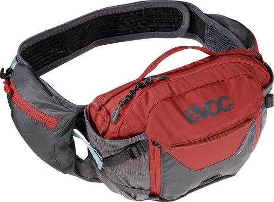 EVOC HIP PACK PRO 3L + 1.5L BLADDER CARBON GREY/CHILLI RED