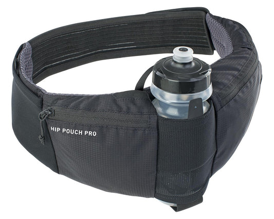 EVOC HIP POUCH PRO + DRINK BOTTLE BLACK