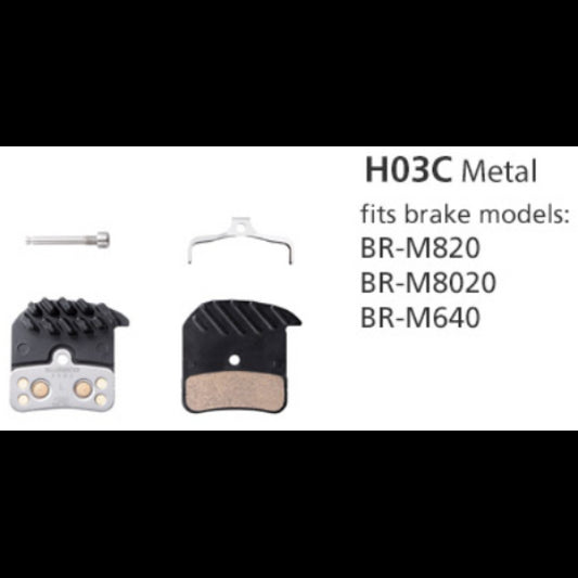 BR-M820 DISC BRAKE PADS METAL PAD H03C ICE TECH SPRING W/SPLIT PIN SAINT/ZEE