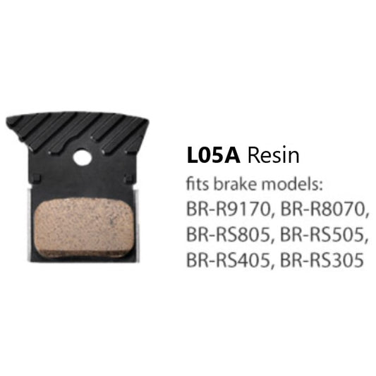 L05A-RF RESIN PAD & SPRING ROAD DISC BRAKE – FINNED *NEW COMPOUND*