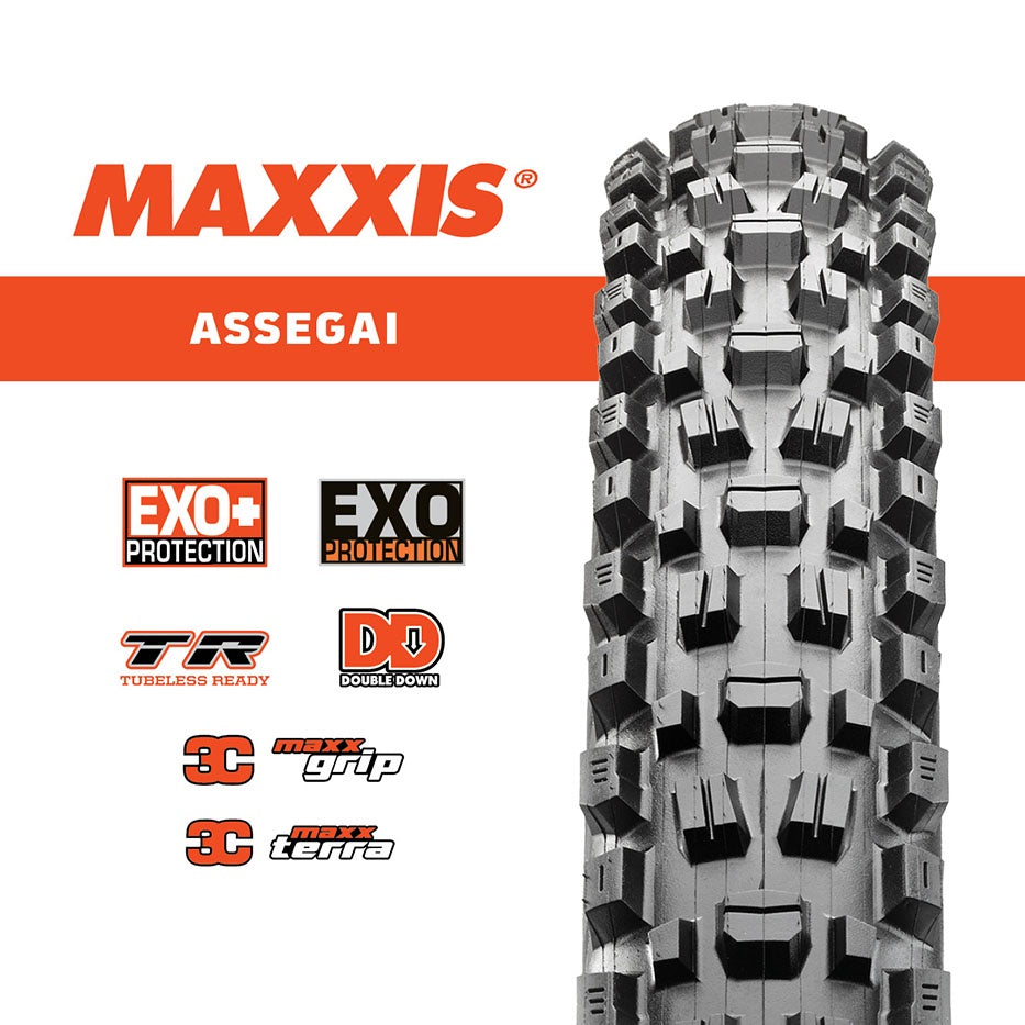 MAXXIS 29 x 2.50 WT ASSEGAI 3C/TR/DD MAXX GRIP FOLDABL