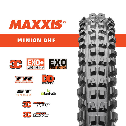 MAXXIS 27.5 x 2.60 MINION DHF EXO/TR FOLDABLE